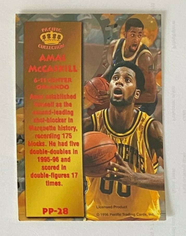AMAL McCASKILL 1996 PACIFIC POWER BASKETBALL ROOKIE DRAFT PICKS