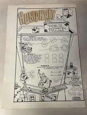 HUMPHREY #21 original comic art 1 PAGE STORY 1952 SPLASH HOUSE PAINTER PUZZLE