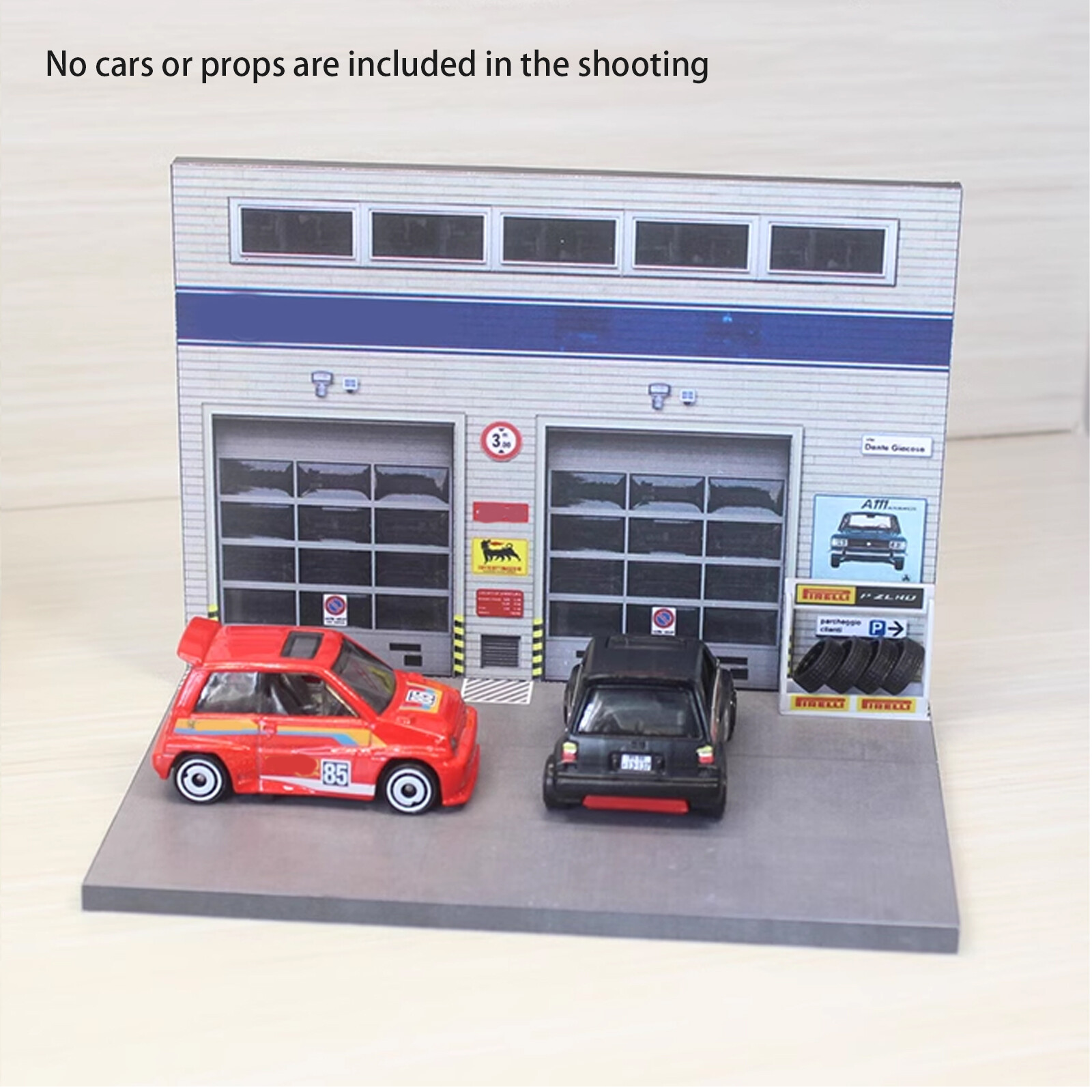Diorama 1:64 Car Garage Parking Lot Model City Street Building Scene Model Gift
