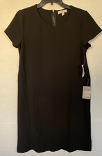 CHELSEA28 Crepe Shift Dress WOMENS SIZE M MEDIUM BLACK NEW