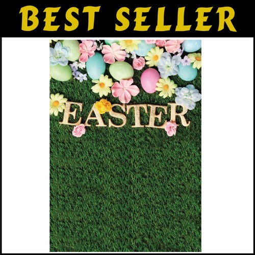 Lightweight 8x10 ft Easter Photo Backdrop - Waterproof & Glare-Free Design