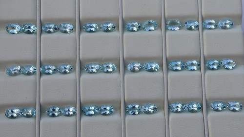 4x6 MM Oval Cut Natural Medium Blue Aquamarine Gemstone Wholesale Price - Picture 5 of 9