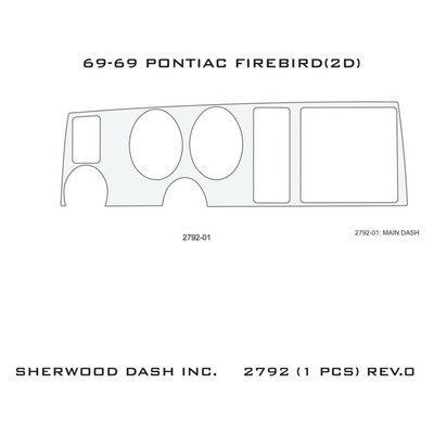 For Pontiac Firebird 69 Sherwood 2d Cherry Rosewood Main Dash Kit 1 Pc Ebay