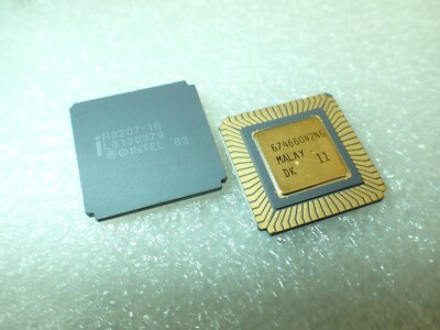 R8207-16 VINTAGE INTEL Prozessor Keramik Gold bleifreier Chip CLCC SAMMLERSTÜCK UK