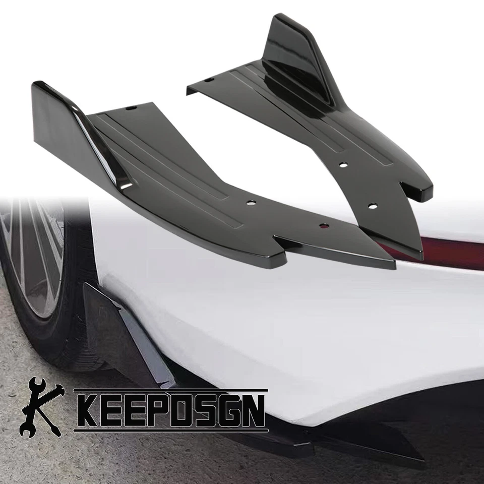 Parachoques trasero brillante difusor divisor faldones laterales faldones laterales para Mercedes Benz CLS 63 AMG Foto 3 de 4