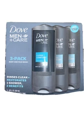 Dove Men+Care Body and Face Wash Clean Comfort 18 oz 2 Pieces
