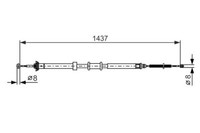 Bosch Handbremsseil Rechts FüR Panda 0.9-1.3D 02.12- Fiat Oe 51900391