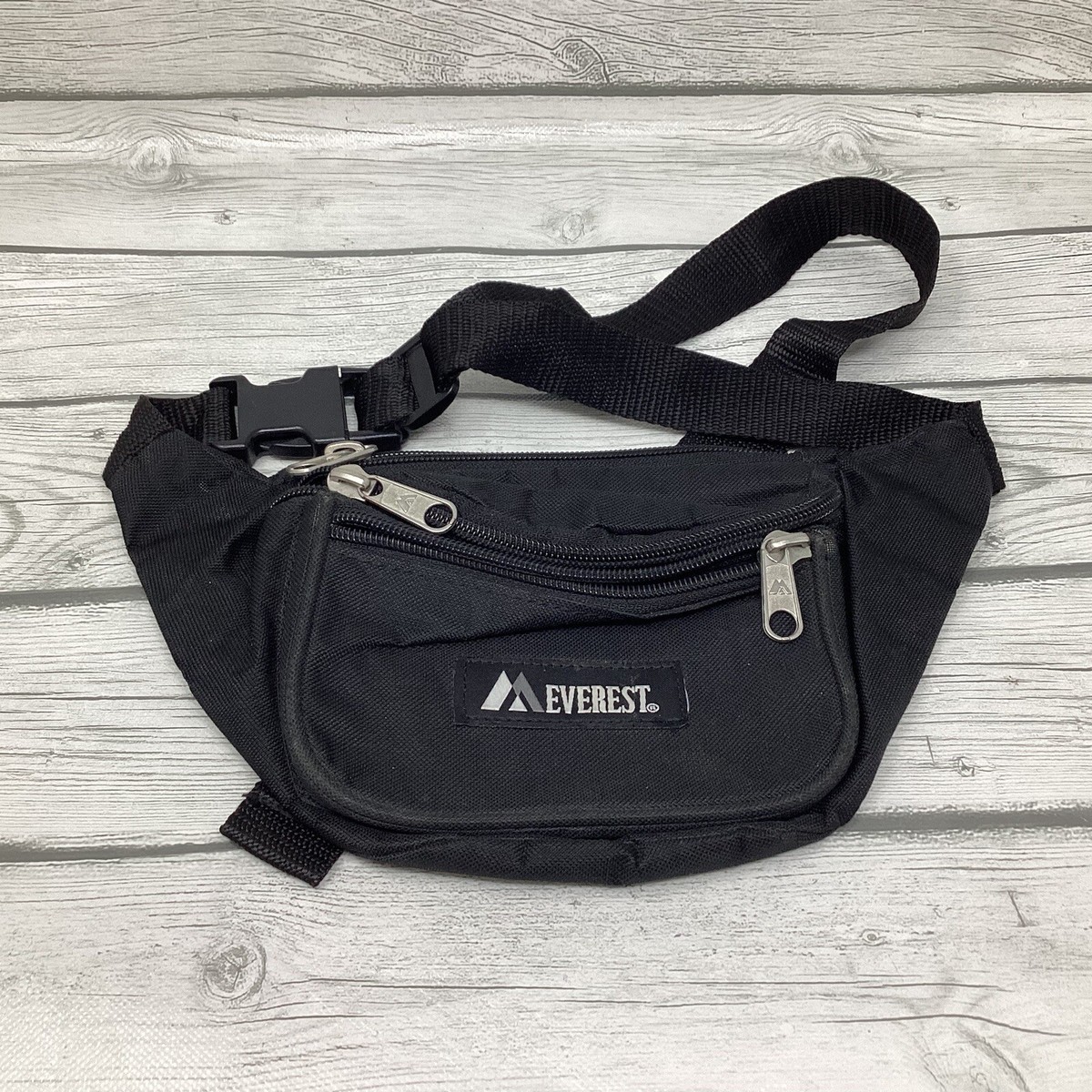 Everest Black Zippered Fanny Pack Waist Bag Unisex | eBay
