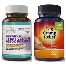 Colon Cleanse Detox Weight Loss Supplement Leg Cramp Muscle Spasm Relief Pills