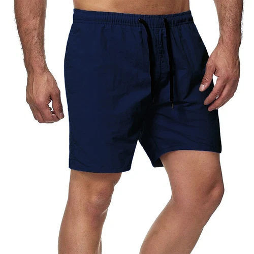 Herren Freizeit Lose Shorts Taschen Kordelzug Einfarbig Strand Basic Shorts - Bild 14 von 64