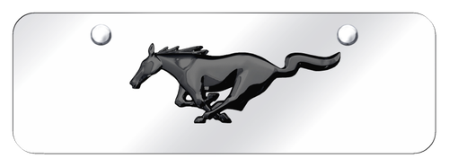 Ford Mustang Horse Black Pearl 3D Logo Mini License Plate Official Licensed - Foto 3 di 4