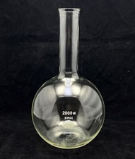 Kimax 2000ml Volumetric Flask Glass Long Neck Flat Bottom USA