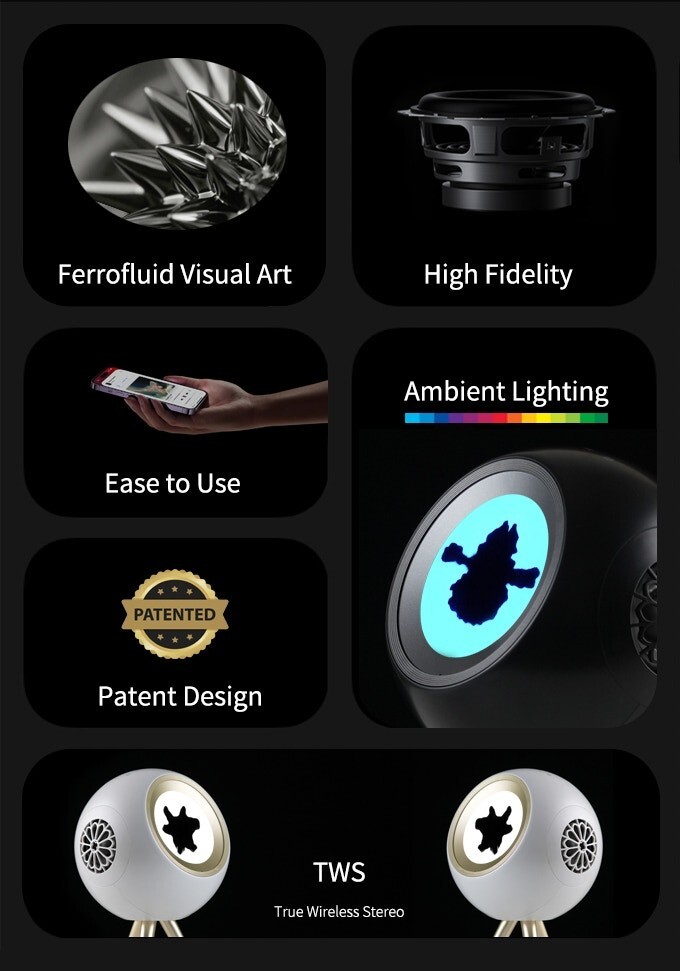 SPIROK STAR Ferrofluid Speaker - A Tech Art Bluetooth Venom