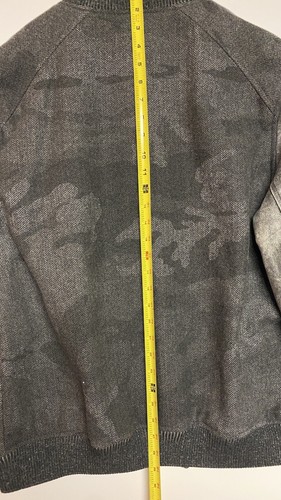 Robert Graham Evanson Mixed Media Bomber Wool/Leather Jacket $698 XL -Runs Small - Picture 9 of 10