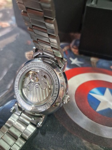 Jean Bellecour Automatik Luxus Armbanduhr in silber in OVP. - Bild 13 von 18