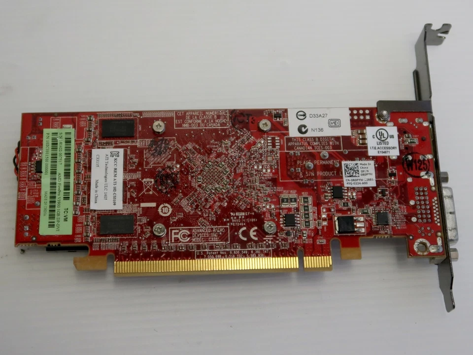 AMD FirePRO Graphics V3900, 1GB GDDR3 128 BIT, PCI-E, DVI, Display Port, WORKING - Image 3 of 4