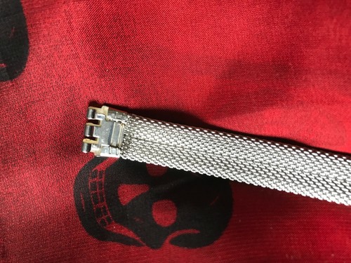 SWATCH 12mm-ALK182A Fatal Thread-15-17,5cm Armumfang-ohne Verschluß-Silber - Picture 6 of 6