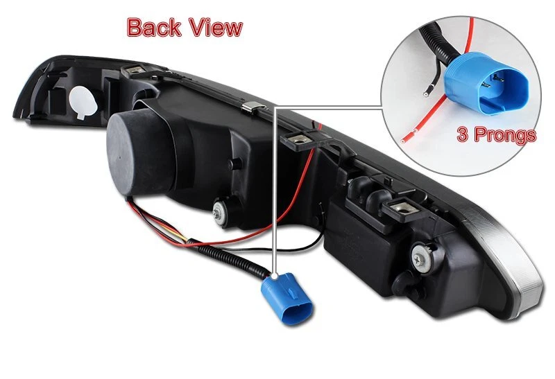 Для 1990-1993 Acura Integra JDM дымчатые линзы 1 шт фары с желтым отражателем - Изображение 3 из 4
