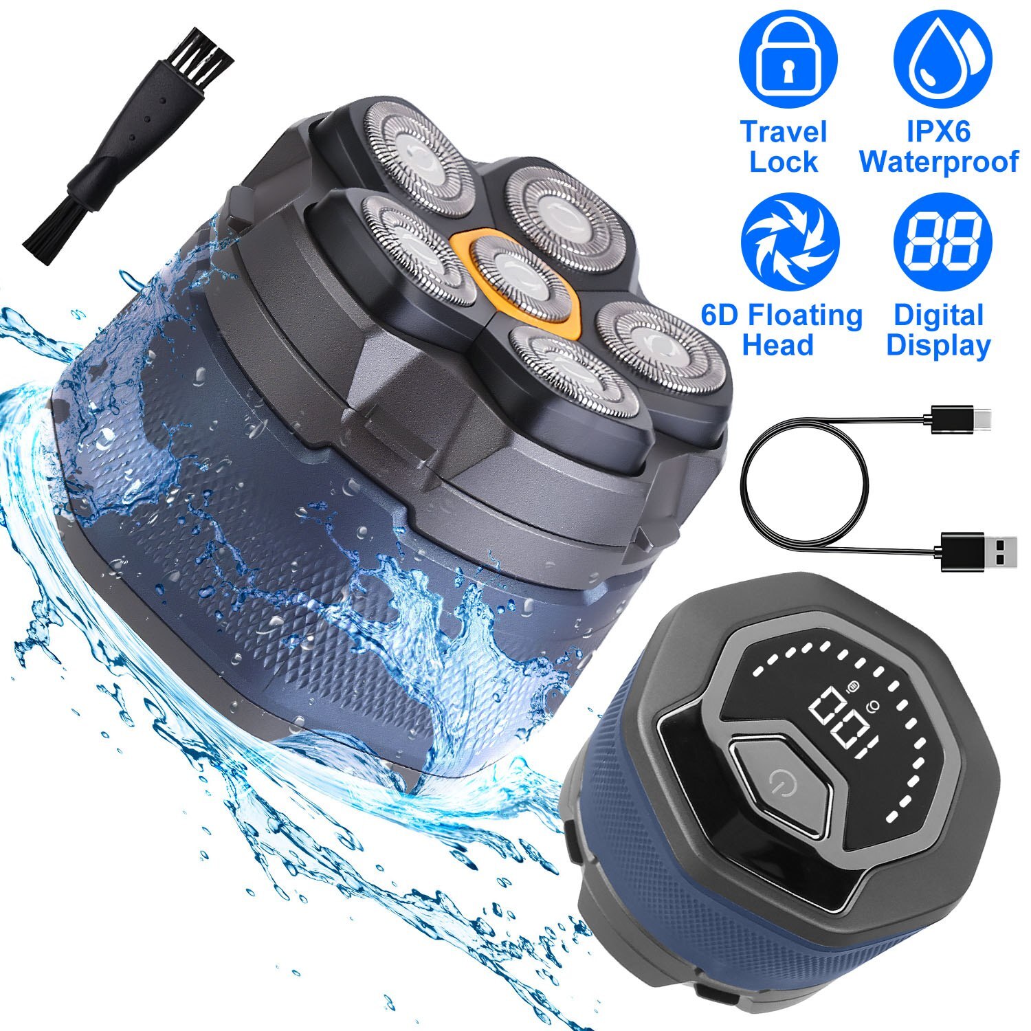 Head Shavers for Bald Men  Mens Head Shaver, Detachable Head, Wet/Dry Electric