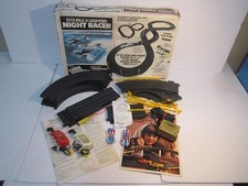 Vintage 1976 TYCO Double 8 Lighted Night Racer In Box with Original Slot Cars