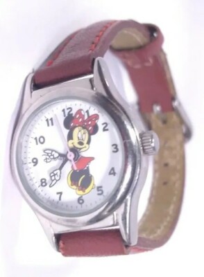 Women\'s Disney Minnie Mouse Red Faux Leather Buckle Watch Vintage Minnie Mouse Watches - Etsy main image 3