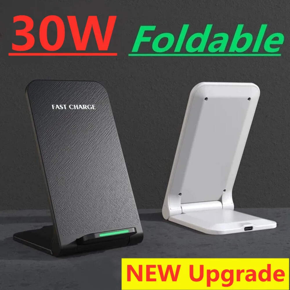 30W Wireless Charger Stand Pad for iPhone 15 14 13 12 11 Pro Samsung Xiaomi Phon-image