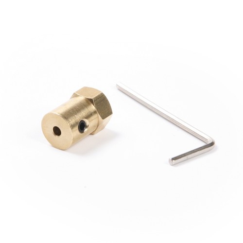 2pcs Brass Hex Clamp Jaw Shaft Coupling CNC Stepper Motor Coupler 3-7mm + Wrench - Picture 8 of 11