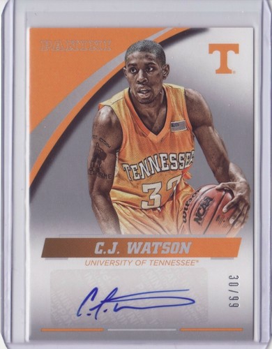 2016 Panini Collegiate Tennessee Autograph Silver C.J. Watson /99 Auto CJ FlatSH - Picture 4 of 10
