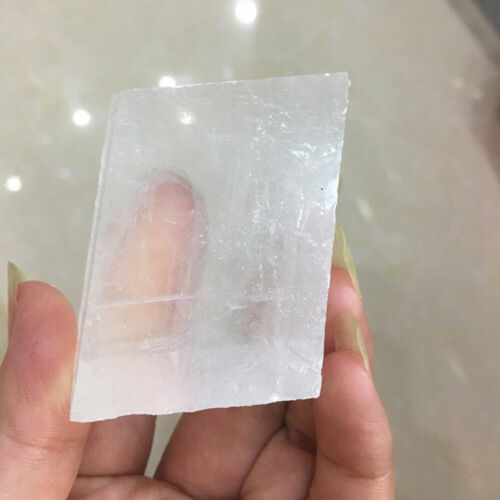 50-70g Natural Optical Calcite Raw Iceland Spar Mineral Specimen Crystal Healing - Picture 4 of 6