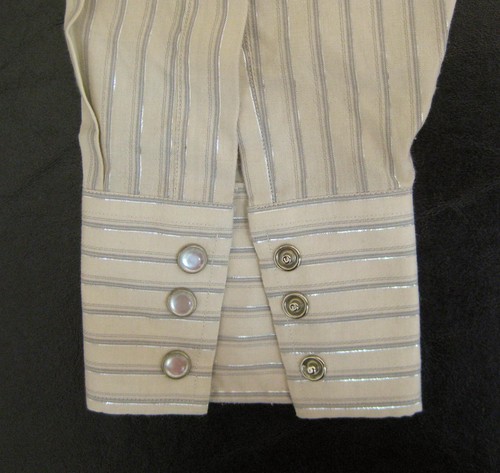 GIORGIO EBENNI Men's Medium Beige Pearl Snap Western Cowboy Shirt Silver Stripe - Picture 2 of 5