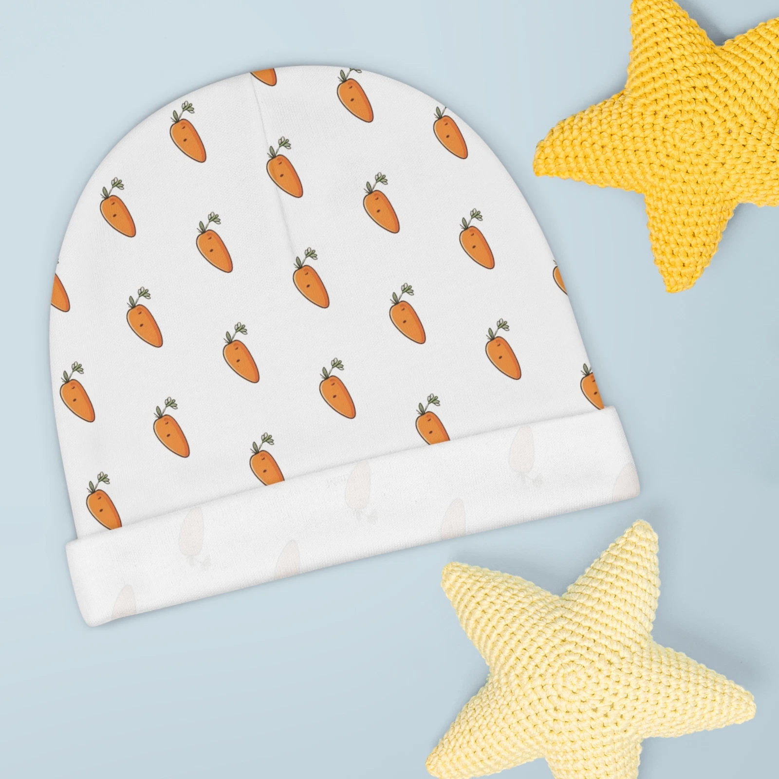 Carrot Baby Beanie - Up to 6 months old