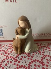 Hensonever Dog Angel Figurines Angel of Friendship Dog Memorial Gifts for Dog