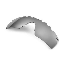 Walleva Titanium Vented Polarized Lenses Grey Earsocks for Oakley M Frame Strike