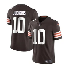 Quinshon Judkins White,Brown Stitched Jersey Youth's (S-XL) 