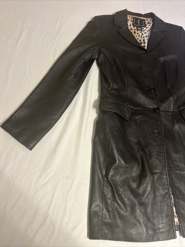 I.N.C. INTERNATIONAL CONCEPTS 100% BLACK LEATHER JACKET, SZ S missing 3 Button - Picture 2 of 16