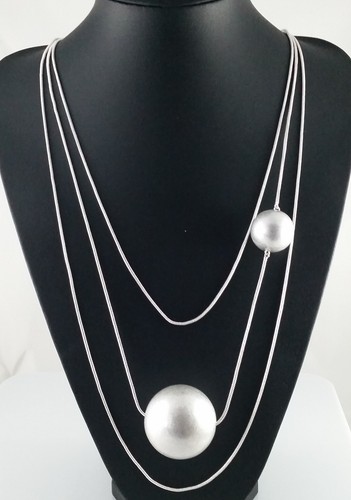 Unusual Multi Row Chain Matt Silver 