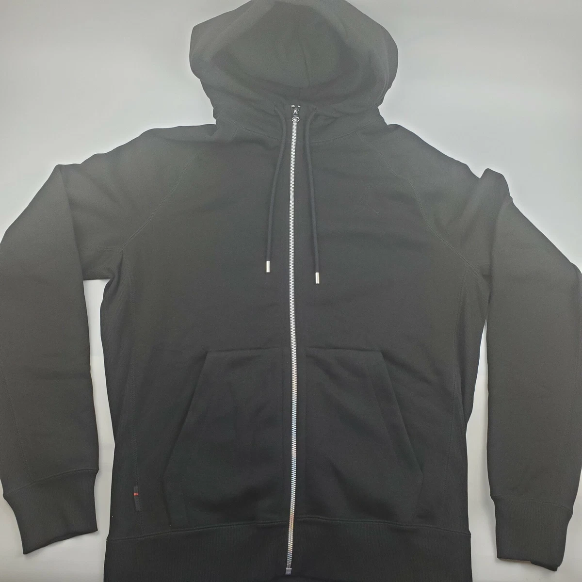 Nike Air Jordan Wings Full Zip Fleece Hooded Sweatshirt Black Mens