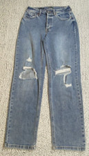 Wild Fable Super High Rise Straight Distressed Denim Jeans For Women Size 6