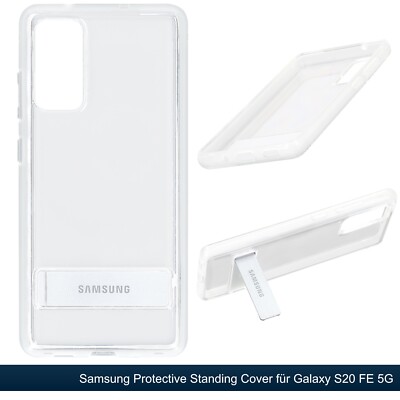 Original Samsung Galaxy S20 FE Clear Case Protective Standing Cover Transparent
