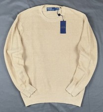 Polo Ralph Lauren Knitted Linen Sweater Crewneck Beige XL Extra Large
