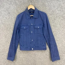 Ksubi Womens Jacket Size XS Loose Blue Denim Collared Button Front 36005