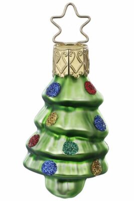 Inge-Glas Mini Christmas Tree Wish for Christmas 10121S021 German Glass Ornament