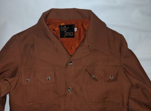 Vintage 1950s - Sir Jac Maroon Workwear Brown Button Up Jacket VTG USA 40 Size - Afbeelding 1 van 7