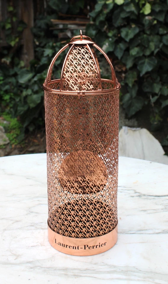Laurent-Perrier Pink Rose Champagne Cuvee Bird CAGE Collectible 12" Tall - Image 2 of 4