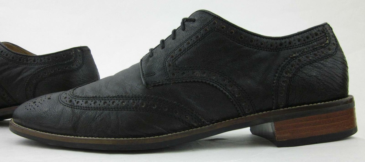 Cole Haan Lenox Hill Brogue Wingtip Shoes Black Milled  display picture 1