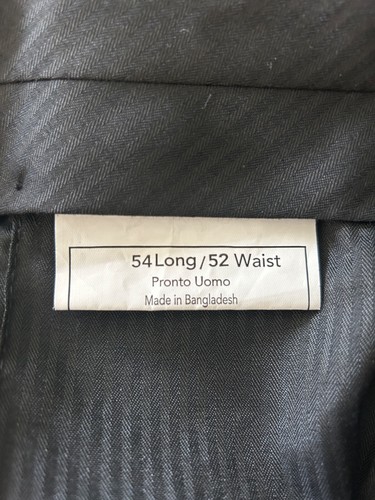 Pronto Uomo Herren Marine Hose ungesäumt Wolle/Polyester/Elasthan 52 Bundweite 54 lang - Bild 2 von 10