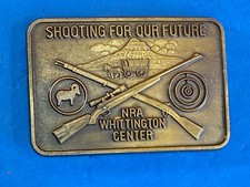 NRA Whittington Center Shooting For Our Future Desert Rifle Western Belt Buckle