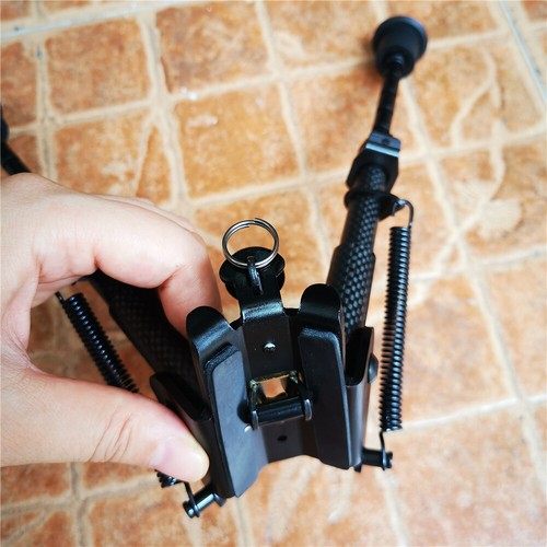 6" 9"13" Carbon Fiber Foldable Adjustable Spring Return Hunting Rifle Bipod - Picture 9 of 17