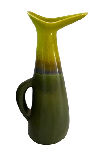 Vintage EDMUND RONAKY for Jaru, Bird Pottery Pitcher Green MCM Danish Modern - Picture 2 of 5