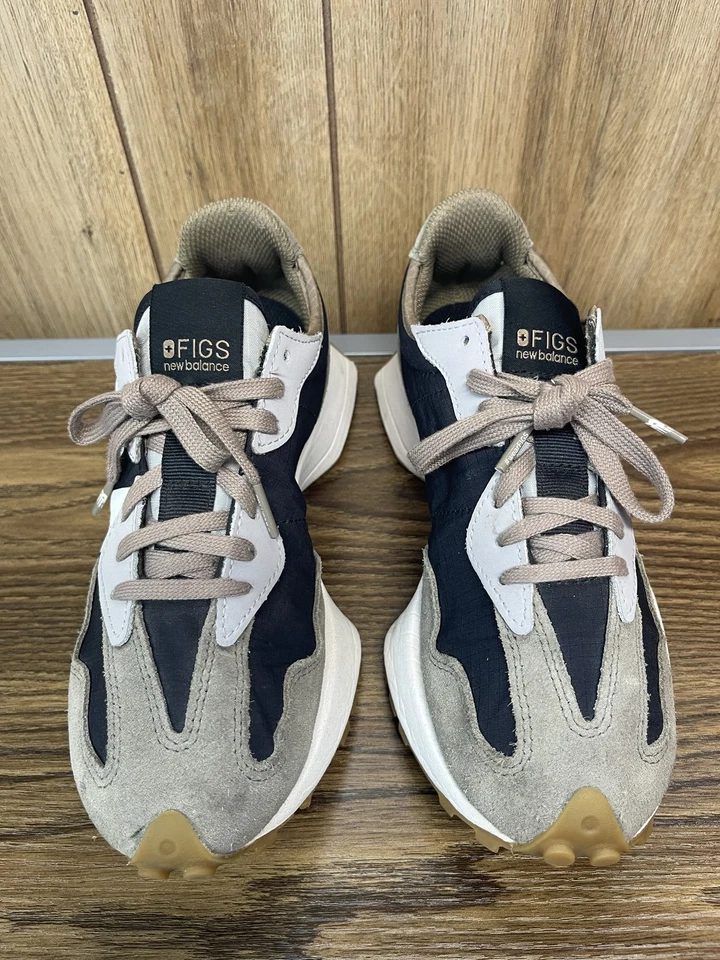 New Balance 327 Shoes Mens Size 6.5 FIGS Collab Brown Blue White MS327FG1 Suede - Image 2 of 4